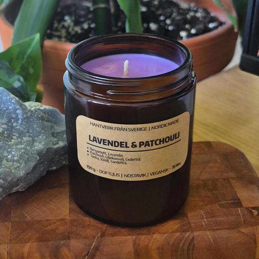 Doftljus Lavendel & Patchouli: Myggljus