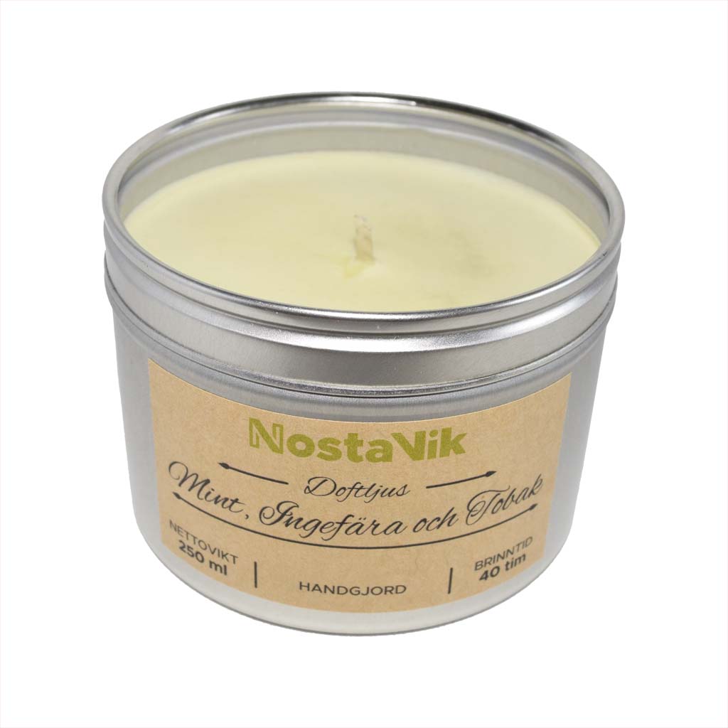 Doftljus Mint, Ingefära & Tobak: Myggljus (Burk)