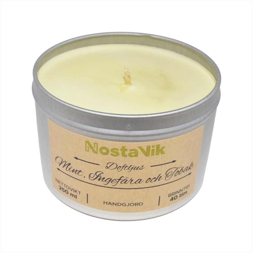Doftljus Mint, Ingefära & Tobak: Myggljus (Burk)