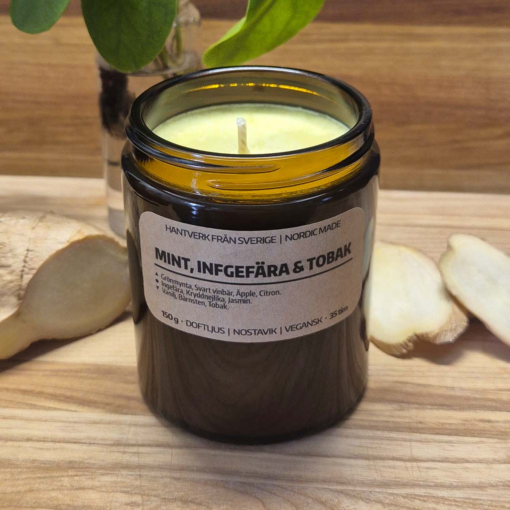 Doftljus Mint, Ingefära & Tobak: Myggljus