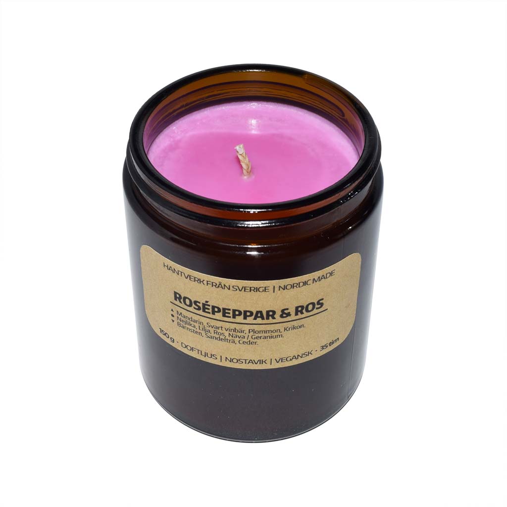 Doftljus Rosépeppar & Ros