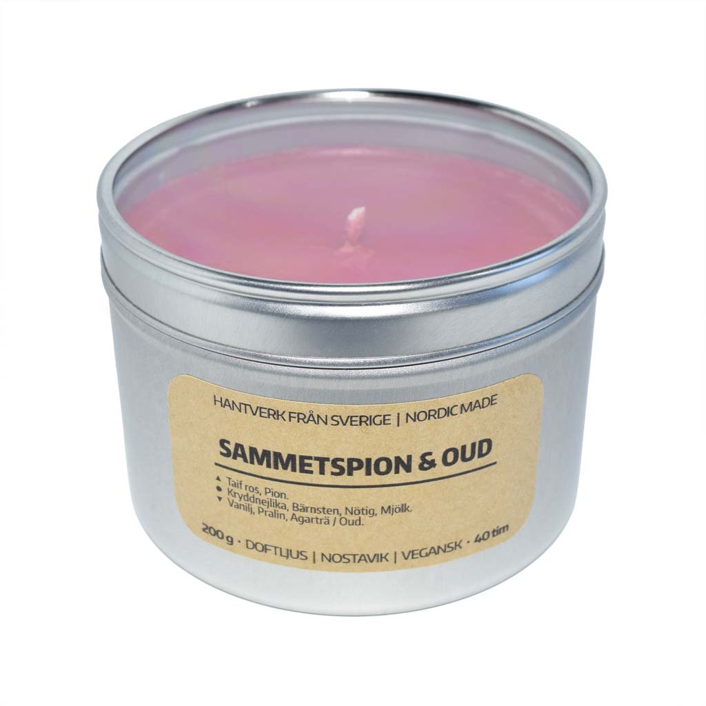 Doftljus Sammetspion & Oud (Burk)
