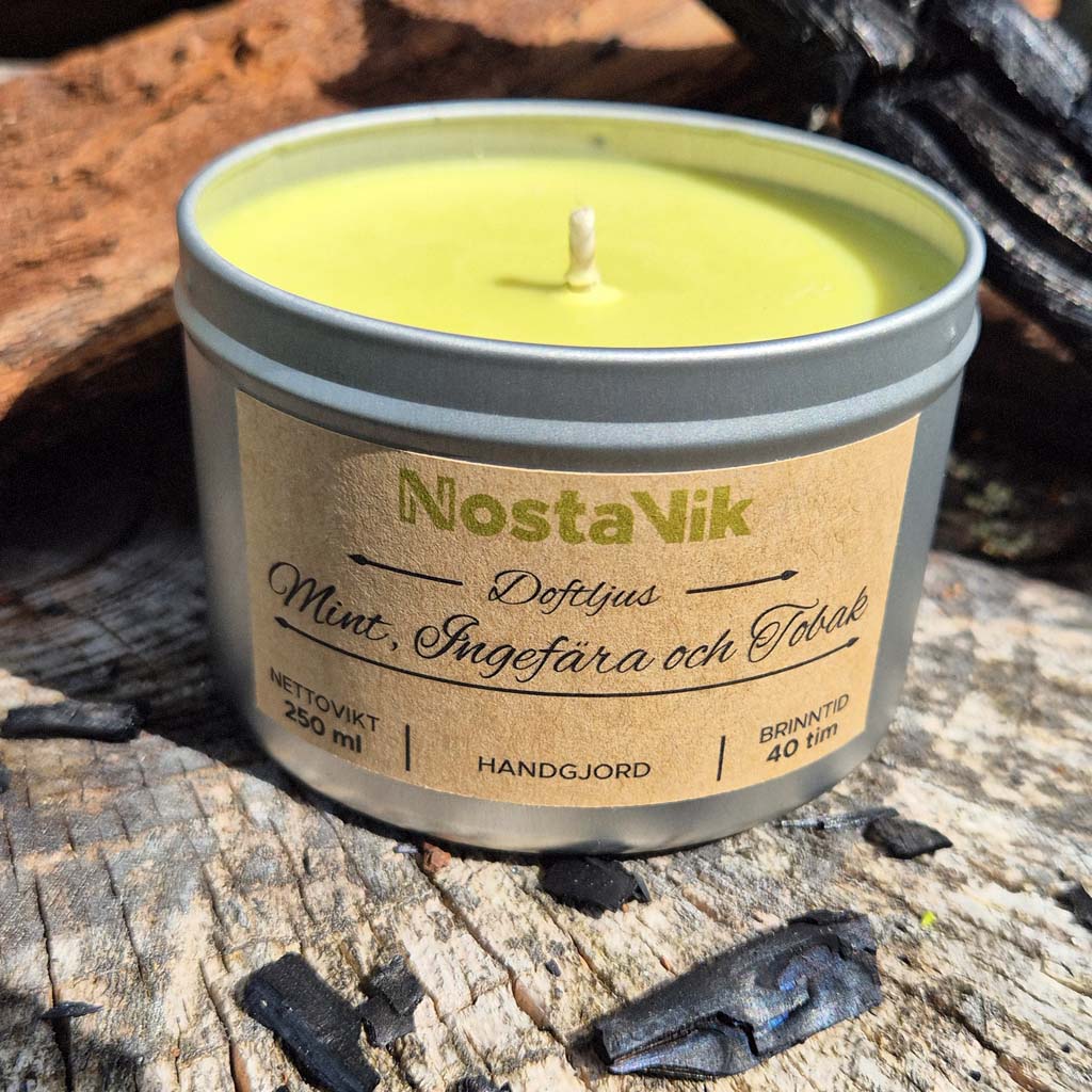 Doftljus - Mint Ingefära och Tobak: Insektsavvisande (Burk)