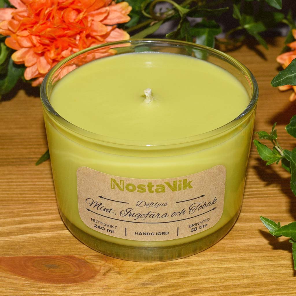 Doftljus - Mint Ingefära och Tobak: Insektsavvisande