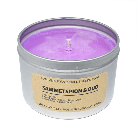 Doftljus Sammetspion & Oud (Burk)